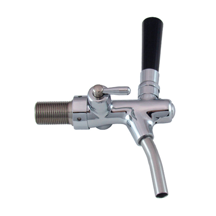 Euro Faucet Stainless Steel, Flow Control, Self Closing, S/S Spout, with Shank