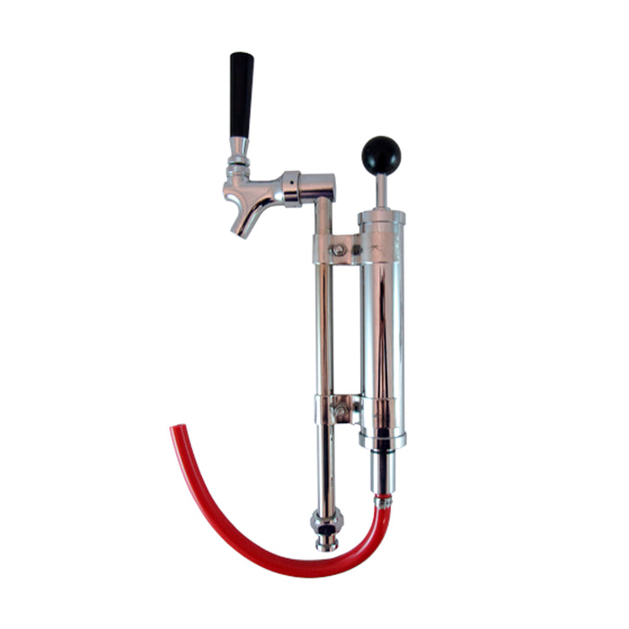 Keg Pump with faucet,  8" Chrome Pump without Coupler